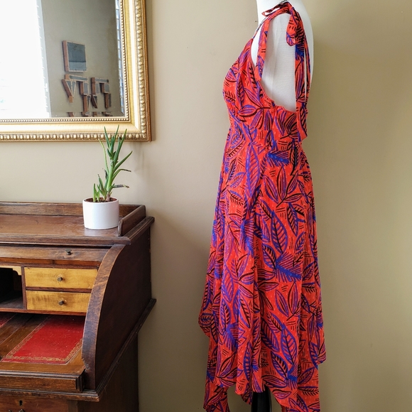 Alexis for Target Botanical Tie Shoulder Dress L - Picture 9 of 15